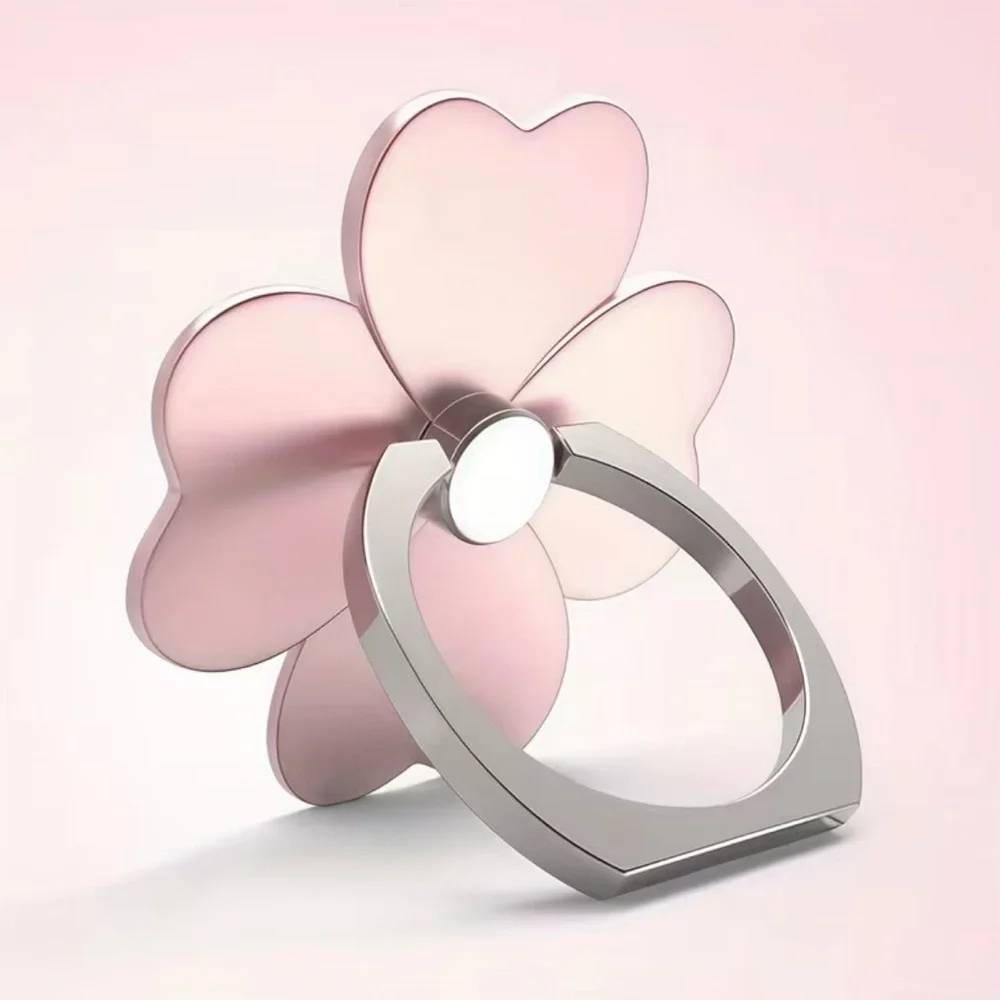 Universal Lucky Clover Metal Cell Phone Ring Holder - 3-Piece Floral Variety